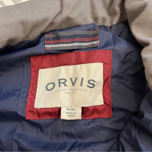 ORVIS Down Vest Men’s X Large XL Blue Red - Picture 7 of 7